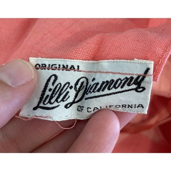 Vintage LILLI DIAMOND Short Sleeve Midi Dress XS - Picture 3 of 8